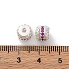 Brass Micro Pave Cubic Zirconia Beads KK-C071-06S-02-3