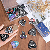 SUNNYCLUE 24PCS 6Style Halloween Printed Acrylic Pendants OACR-SC0001-23-3