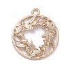 Zinc Alloy Open Back Bezel Pendants PALLOY-E577-27KCG-1