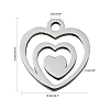 304 Stainless Steel Charms STAS-Q201-T174-3