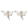 Dragonfly Platinum Brass Stud Earrings EJEW-L270-09P-01-1