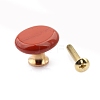 Flat Round Natural Red Jasper Drawer Knobs PW-WG94208-02-1