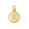 Brass Micro Pave Clear Cubic Zirconia Charms CU-CBA56CE-12G-K-1