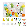 24Pcs 12 Style Handmade Bumpy Lampwork Beads Strands LAMP-KS0001-03-1