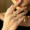 304 Stainless Steel Cuff Open Rings for Women WGB6E51-01-3