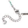 2MM Natural & Synthetic Mixed Gemstone Gradient Color Faceted Round Beaded Necklaces for Women NJEW-JN05865-02-5