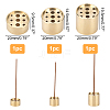 3Pcs 3 Style Brass Incense Burner Holder AJEW-GA0003-75-2
