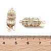 Brass Micro Pave Clear Cubic Zirconia Box Clasps KK-G523-13G-3