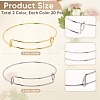 40Pcs 2 Colors Adjustable Iron Expandable Bangle Making BJEW-SP0001-01-2