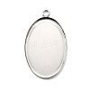 Tarnish Resistant 304 Stainless Steel Pendant Cabochon Settings STAS-K148-03-01-1