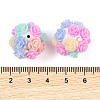 Handmade Luminous Polymer Clay Rhinestone Beads CLAY-H003-06B-4