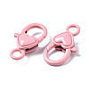 Spray Painted Eco-Friendly Alloy Lobster Claw Clasps PALLOY-T080-04K-NR-3