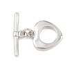 Heart Brass Toggle Clasps KK-G548-43P-05-1