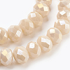Electroplate Glass Beads Strands X-GLAA-K027-FR-B01-3