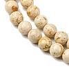 Natural Dyed Marble Beads Strands G-P593-6mm-06-4