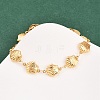 Beach 304 Stainless Steel Shell Sea Animals Link Chain Bracelets BJEW-D359-15A-G-1