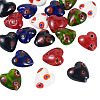 20Pcs 5 Colors Handmade Millefiori Glass Beads LAMP-CW0001-10-3