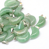 Moon Natural Green Aventurine Pendants G-Q369-03-1