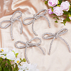 4Pcs Bowknot Rhinestone Alligator Hair Clips PHAR-HS0001-04-5