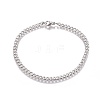 304 Stainless Steel Curb Chain Bracelets BJEW-I274-01S-1