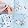 Unicraftale 3Pcs 304 Stainless Steel Diffuser Locket Pendants STAS-UN0037-22-6