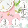 8Pcs 2 Colors Brass Micro Pave Cubic Zirconia Pendants KK-CJ0003-13-3