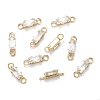 Brass Clear Cubic Zirconia Links Connectors ZIRC-G170-16G-1