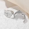 Brass Clear Cubic Zirconia Hoop Earrings EJEW-Q014-17P-5