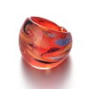 Mixed Handmade Lampwork Wide Band Rings RJEW-X0005-B-2