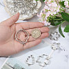 24Pcs 6 Styles Alloy Hollow Geometric Open Back Bezel Pendants FIND-CA0010-76A-3