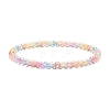 Sparkling Crackle Glass Round Beads Stretch Bracelets Set BJEW-JB07189-4