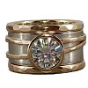 Zinc Alloy with Clear Cubic Zirconia Finger Rings for Men FS-WGA03B7-05-2