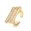 Brass Micro Pave Cubic Zirconia Cuff Rings for Women LS-RJEW-K312-01B-G-4