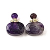 Natural Amethyst Perfume Bottle Pendants G-L623-07G-05-1