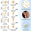 10Pcs 5 Styles Brass Clip-on Findings EJEW-TA0001-66A-3