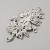 Brass Rhinestone Appliques DIY-WH0308-541B-2