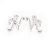 Silver Color Plated Alloy Letter Pendants PALLOY-J718-01S-N-1