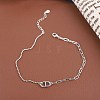 925 Thai Sterling Silver Anklets AJEW-BB60871-A-4