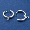 201 Stainless Steel Huggie Hoop Earrings Findings STAS-A167-01K-S-3