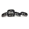 Dyed & Heated Black Agate Finger Rings IK0879-6-4