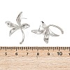 Flower Brass Stud Earring Findings KK-F921-01P-3