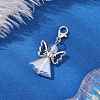 Angel Glass Pendant Decorations HJEW-JM02783-1