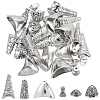48Pcs 6 Styles Apetalous Alloy Bead Cone FIND-SP0003-52-1