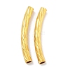 Brass Curved Tube Beads KK-B120-01F-G-1