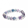 Natural Fluorite Beaded Stretch Bracelets BJEW-K233-01B-02-01-2