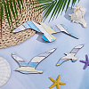 3Pcs Wood Sea Mew Wall Stickers AJEW-WH0460-037-4