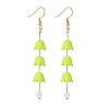 Acrylic Flower with Plastic Pearl Long Dangle Earrings EJEW-JE04941-03-1