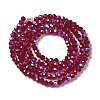 Electroplate Transparent Glass Beads Strands EGLA-A035-T3mm-L02-2