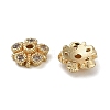 Brass Micro Pave Clear Cubic Zirconia Bead Caps KK-A276-07G-2