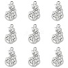 10Pcs 201 Stainless Steel Pendants STAS-CJ0002-34-1